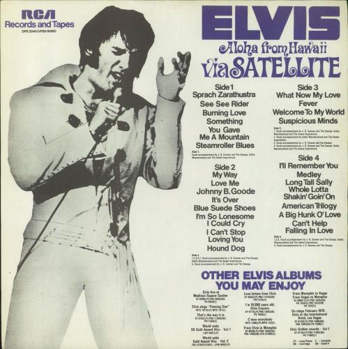 Elvis Presley Aloha From Hawaii Via Satellite UK 2-LP vinyl